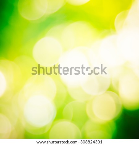 Abstract green bokeh background - filter effect processing