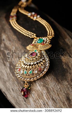Indian traditional jewellery Royalty-Free Stock Photo #308892692