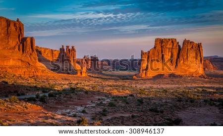 Sandstone arches and natural structures Royalty-Free Stock Photo #308946137