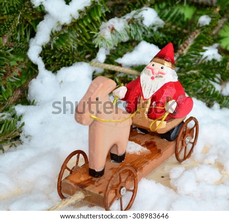 Santa Clause wooden toy
