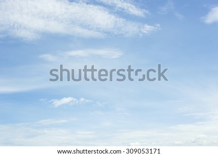 clouds in the blue sky background.