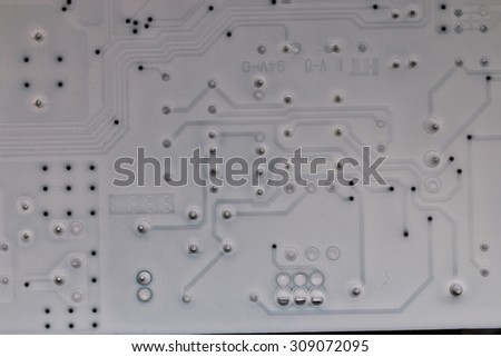 Microelectronics, white background chips concept