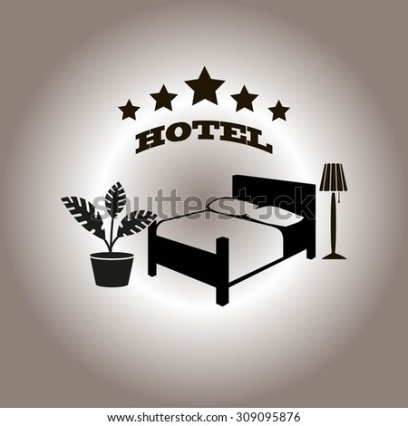 vector illustration of the sign of the hotel