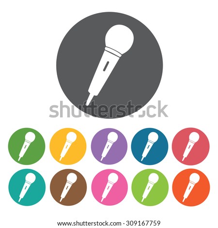 Microphone icons set. Vector Illustration eps10

