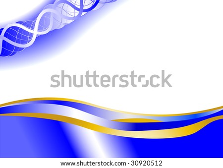 Blue banner with golden lines; clip-art