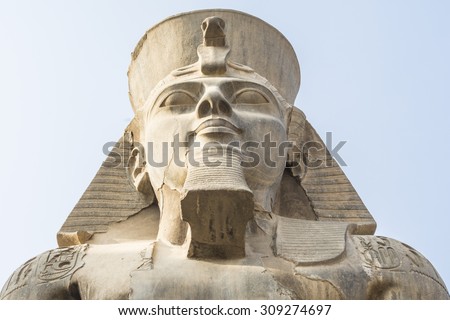 Head of Ramses II at the Luxor Temple, Egypt Royalty-Free Stock Photo #309274697