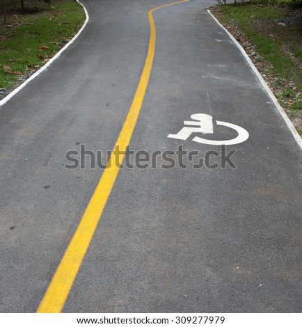 way of wheel chair in the park