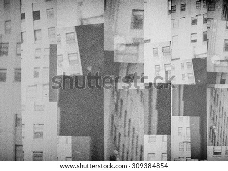Collage of fragments of buildings