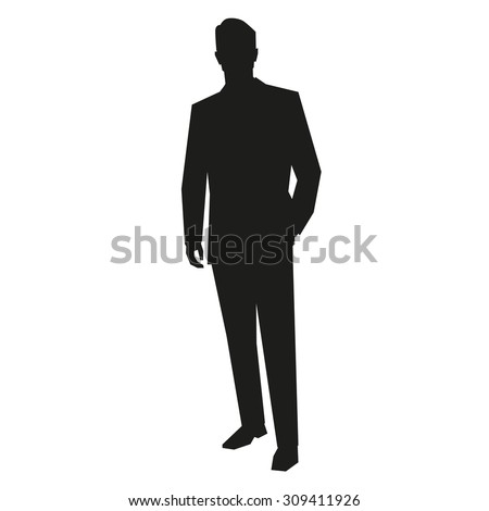 Young business man silhouette Royalty-Free Stock Photo #309411926