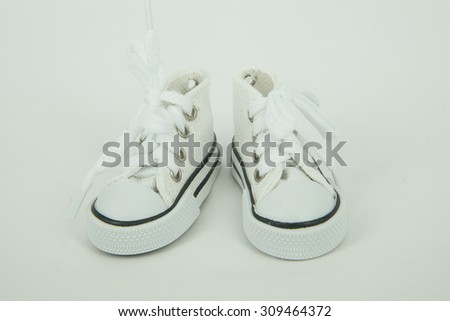 white shoes isolated on white background