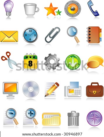 shiny icons for web and internet
