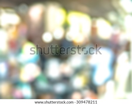 Background people  walking and building back side in city colorful blurred and bokeh bright