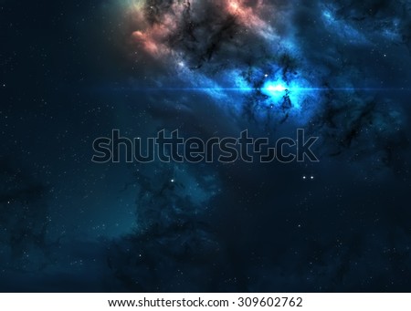 Star field in  deep space many light years far from the Earth. Elements of this image furnished by NASA