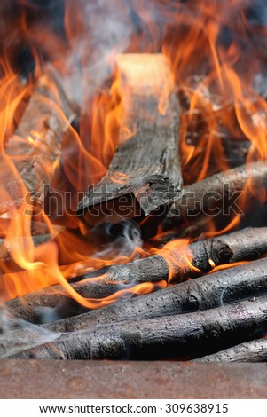 fire wood background