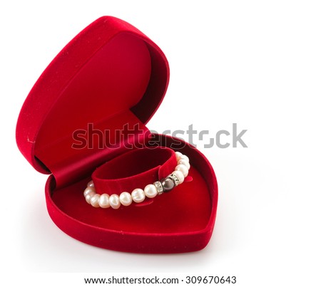 jewelry box on white background