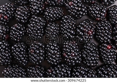 blackberries on a black background