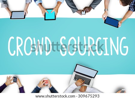 Crowdsourcing Collaboration Group Online Community Concept Royalty-Free Stock Photo #309675293
