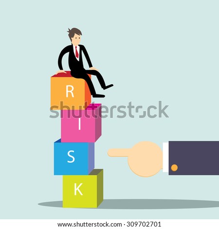 Cartoon Risk management; Business concept-vector Royalty-Free Stock Photo #309702701