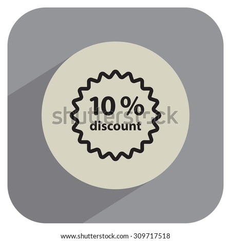 Discount ten (10) percent circular icon