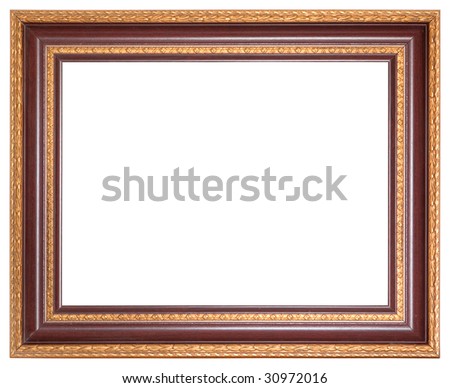 Gold picture frame with a decorative pattern