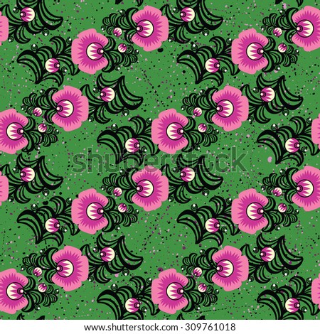 Russian floral seamless pattern.