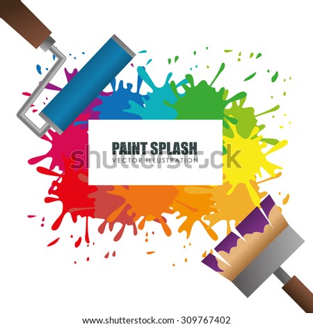 Paint splash digital design, vector illustration 10 eps graphic