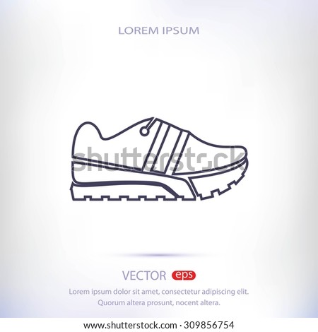 Running shoe icon vector