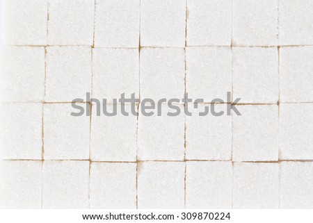 The white sugar cubes as a background