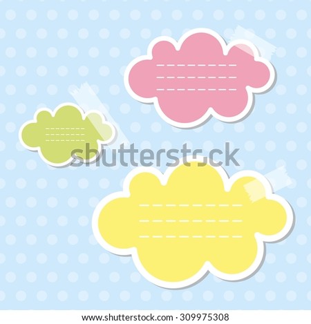 Cloud stickers for your text