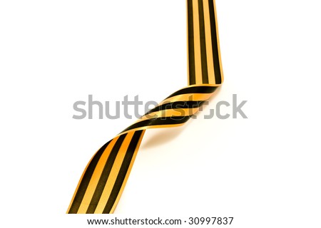 Georgievsky ribbon on the white background