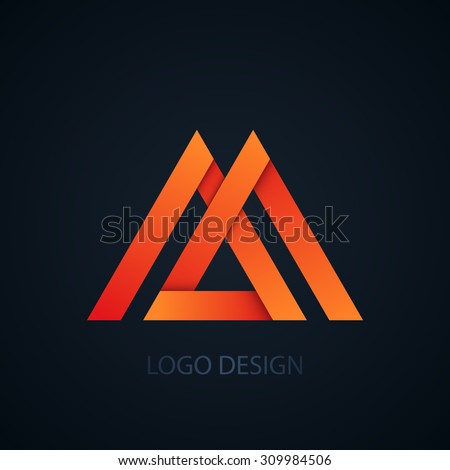 Vector illustration of logo letter m.
