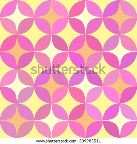 Retro seamless pattern with circles. Colorful vector background