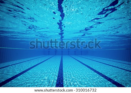 Swimming pool from underwater