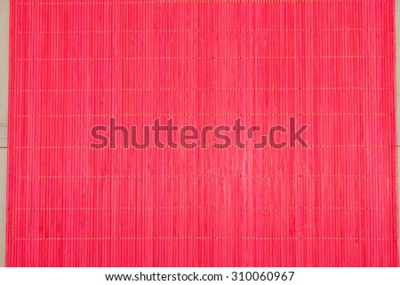 Kitchen red bamboo background for commercial ad or message.