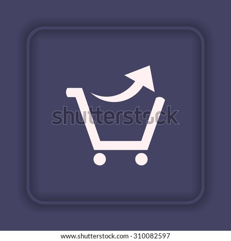 remove from the shopping cart. icon. vector design