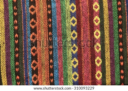 Thai silk textile pattern from Handmade bag