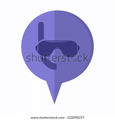 vector illustration of modern icon scuba mask