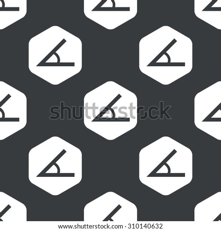 Image of angle in hexagon, repeated on black