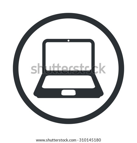 vector illustration of computer technology modern icon