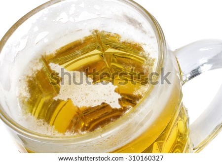 Beer head  in the shaped of Georgia and a beer.(series)