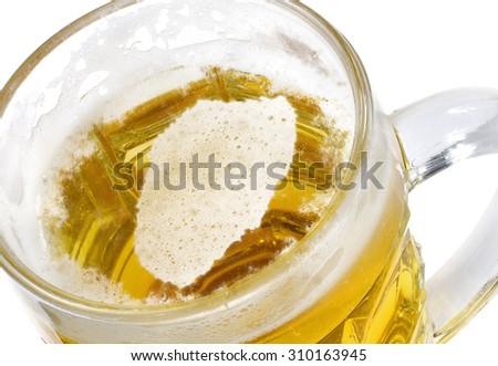 Beer head  in the shaped of Sierra Leone and a beer.(series)
