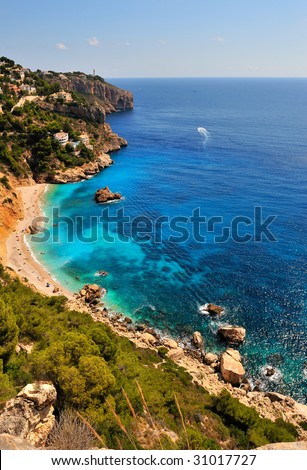 gorgeous mediterranean coast beach in summer