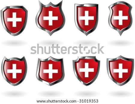the set raster red shield with cross