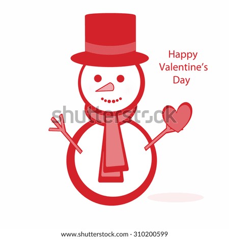 Snowman - Valentine's
