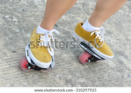 legs practice freeline skateboard outdoor