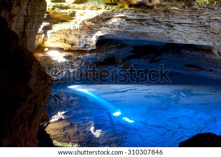 Charming well, Cave in Chapada Diamantina, Brazil
