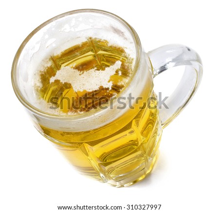 Beer head  in the shaped of Russia and a beer.(series)