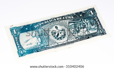 1 Cuban peso, the national currency of Cuba