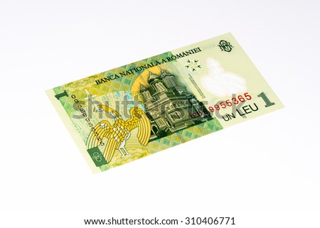 1 Romanian leu bank note. Lei is the national currency of Romania