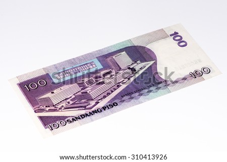 100 pesos bank note of Philippines. Pesos is the national currency of Philippines